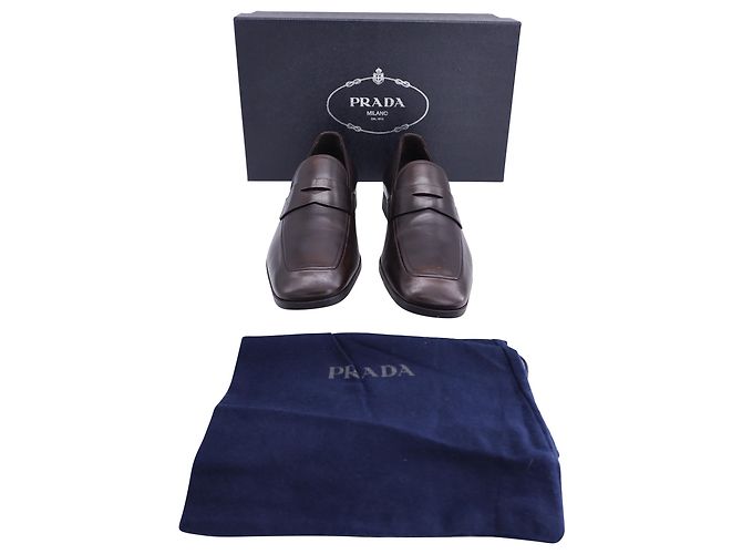 Mocassino Prada in pelle marrone - vista 7