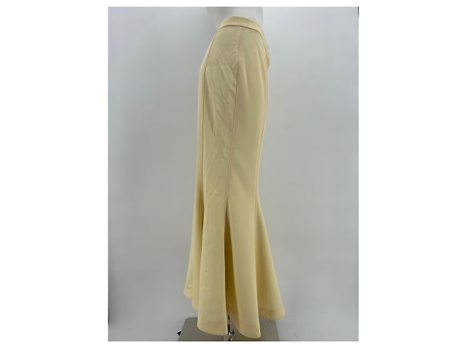 Autre Marque Falda de estudio T.FR 36 de lana Amarillo - vista 3