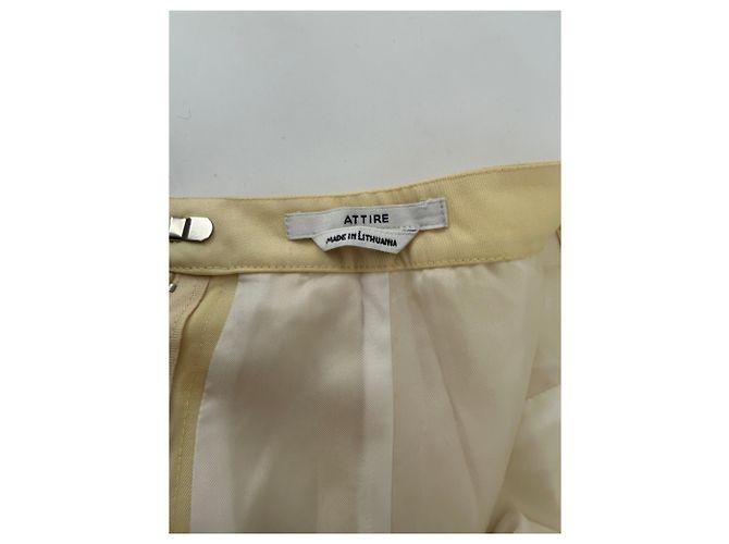 Autre Marque Falda de estudio T.FR 36 de lana Amarillo - vista 5