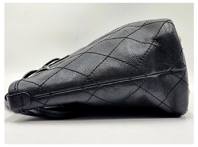 Chanel Sulla Strada Borsa Caviar Cucitura Wild Nero - vista 10