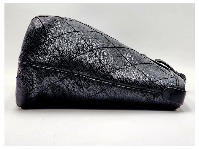 Chanel Sulla Strada Borsa Caviar Cucitura Wild Nero - vista 11