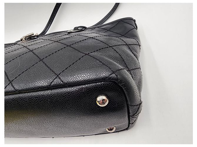 Chanel Sulla Strada Borsa Caviar Cucitura Wild Nero - vista 14