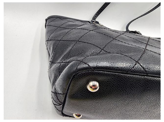 Chanel Sulla Strada Borsa Caviar Cucitura Wild Nero - vista 15