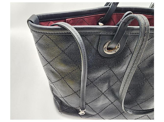 Chanel Sulla Strada Borsa Caviar Cucitura Wild Nero - vista 17
