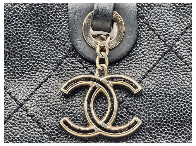 Chanel Sulla Strada Borsa Caviar Cucitura Wild Nero - vista 7