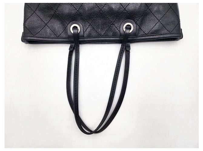 Chanel Sulla Strada Borsa Caviar Cucitura Wild Nero - vista 8