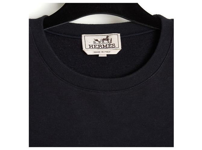Hermès Mustangs Sweatshirt S Schwarz Leder Pferde Pullover Hermes - Ansicht 3