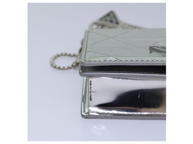 PRADA Bolsa de Ombro Poche Triângulo Painel Prata Auth 84299 - vista 15