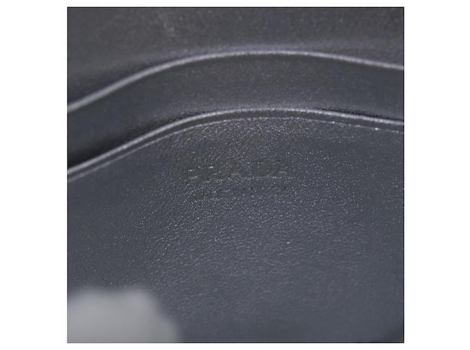 PRADA Bolsa de Ombro Poche Triângulo Painel Prata Auth 84299 - vista 20