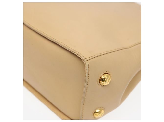 Borsa a spalla in pelle beige Salvatore Ferragamo Auth bs16284 - vista 13