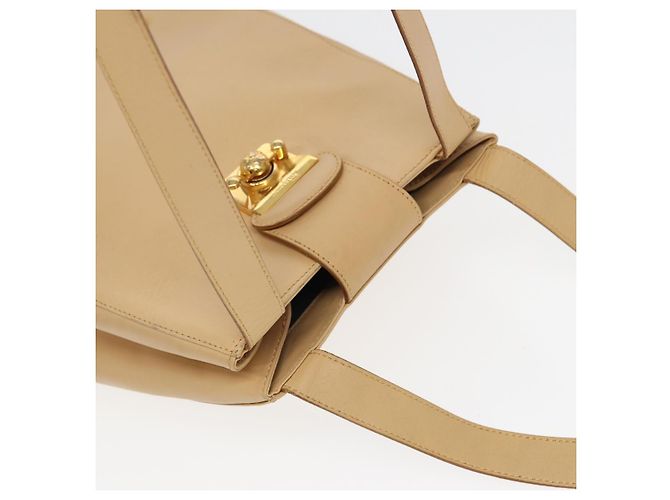 Borsa a spalla in pelle beige Salvatore Ferragamo Auth bs16284 - vista 6