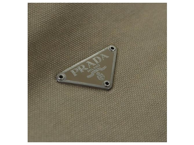 Borsa a Spalla PRADA in Tela Beige Auth ac3161 - vista 18