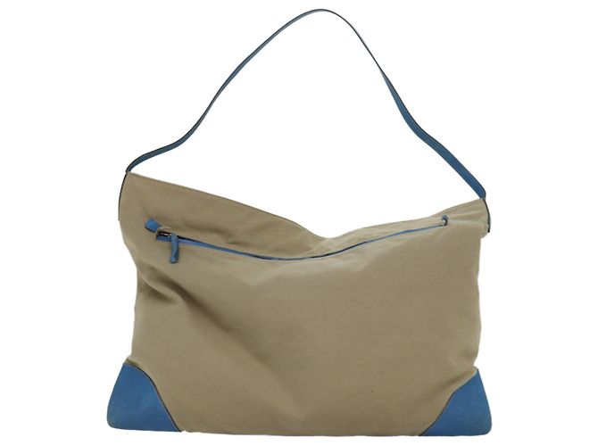 Borsa a Spalla PRADA in Tela Beige Auth ac3161 - vista 2