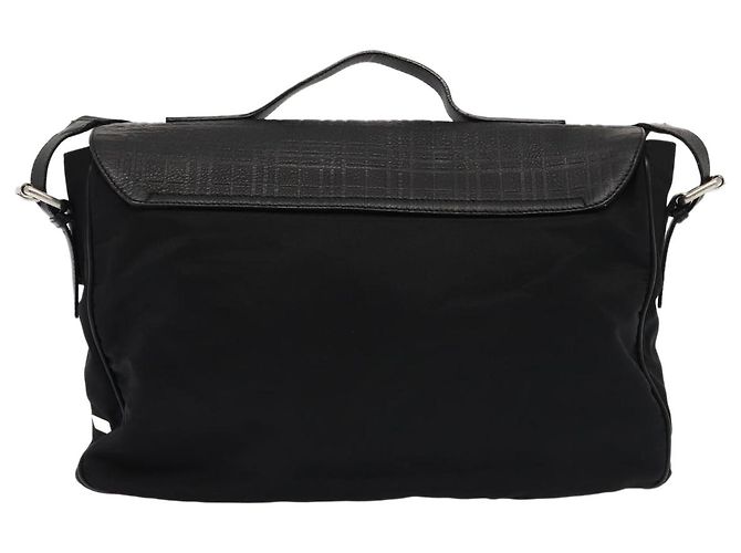 Borsa a mano in pelle nylon Burberry Nova Check 2 vie nera Auth bs16211 Nero - vista 2