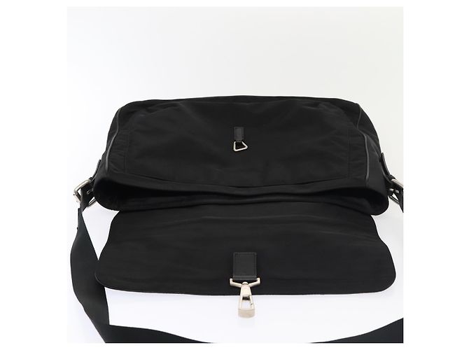 Borsa a mano in pelle nylon Burberry Nova Check 2 vie nera Auth bs16211 Nero - vista 20