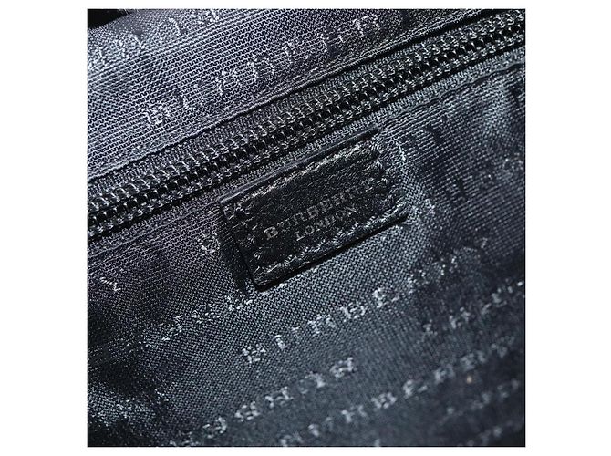 Borsa a mano in pelle nylon Burberry Nova Check 2 vie nera Auth bs16211 Nero - vista 21
