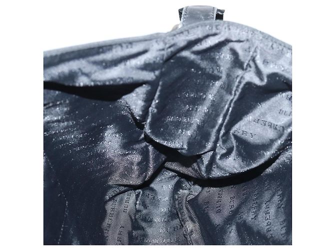 Borsa a mano in pelle nylon Burberry Nova Check 2 vie nera Auth bs16211 Nero - vista 23
