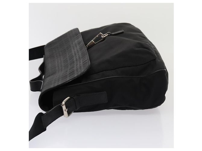 Borsa a mano in pelle nylon Burberry Nova Check 2 vie nera Auth bs16211 Nero - vista 4