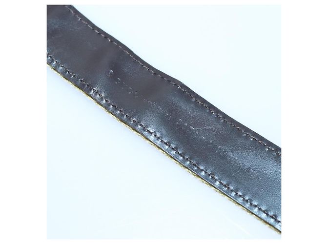 Cinturón GUCCI de lona 27,6""-38,6"" Rosa Caqui 90737 Auth am6564 - vista 10
