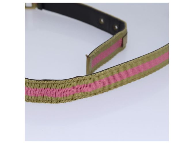 Cinturón GUCCI de lona 27,6""-38,6"" Rosa Caqui 90737 Auth am6564 - vista 4