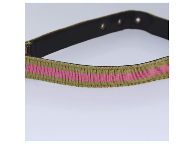 Cinturón GUCCI de lona 27,6""-38,6"" Rosa Caqui 90737 Auth am6564 - vista 5