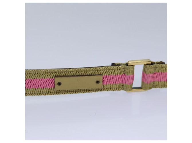 Cinturón GUCCI de lona 27,6""-38,6"" Rosa Caqui 90737 Auth am6564 - vista 6