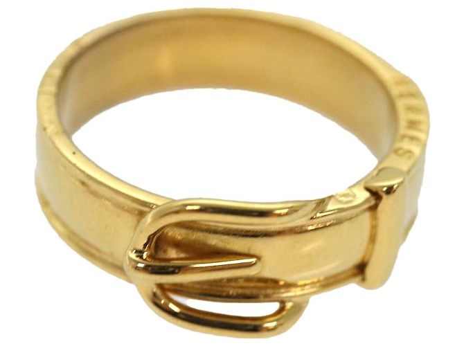 Ring Hermès Anello per sciarpa HERMES in metallo dorato Auth am6612 D'oro - vista 2