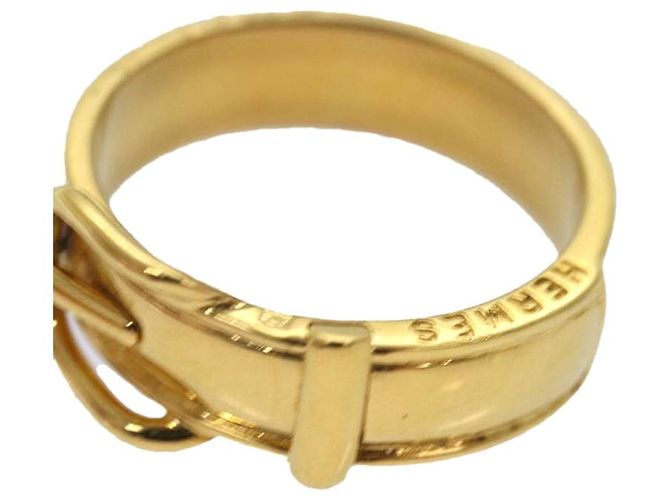 Ring Hermès Anello per sciarpa HERMES in metallo dorato Auth am6612 D'oro - vista 3