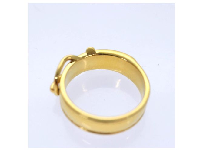 Ring Hermès Anello per sciarpa HERMES in metallo dorato Auth am6612 D'oro - vista 8