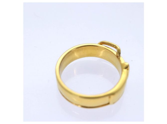Ring Hermès Anello per sciarpa HERMES in metallo dorato Auth am6612 D'oro - vista 9
