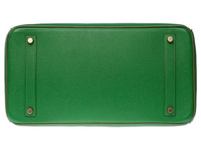 Hermès Sac HERMES Birkin 35 en Cuir Vert - 102039 - vue 11