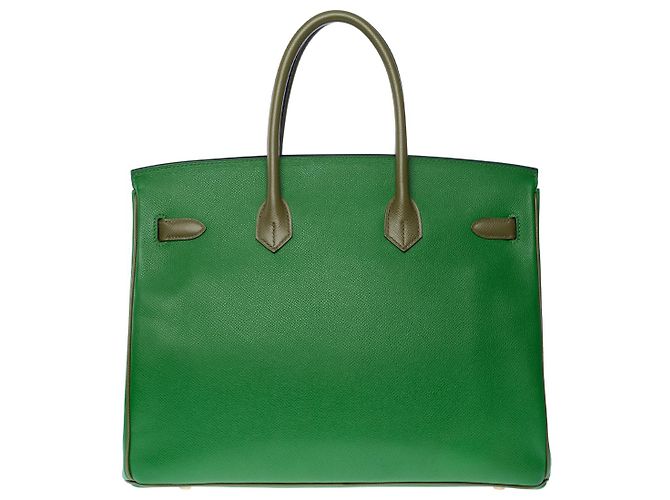 Hermès Sac HERMES Birkin 35 en Cuir Vert - 102039 - vue 4