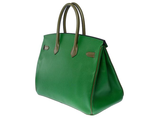 Hermès Sac HERMES Birkin 35 en Cuir Vert - 102039 - vue 6