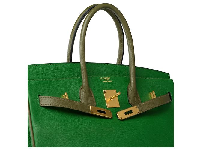 Hermès Sac HERMES Birkin 35 en Cuir Vert - 102039 - vue 7