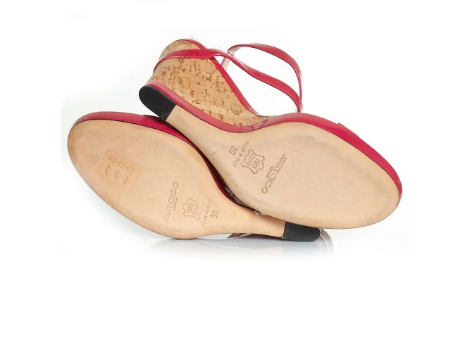 Jimmy Choo, fuchsia Sandale mit Korkabsatz Pink - Ansicht 7
