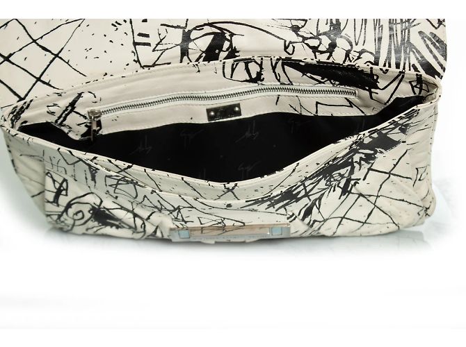 Clutch nero e bianco Giuseppe Zanotti - vista 8