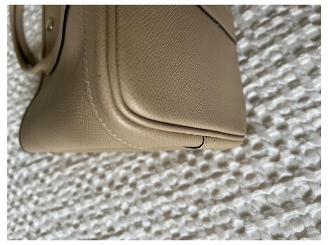 Hermès Garden Party 30 Beige in Pelle Epsom - vista 7