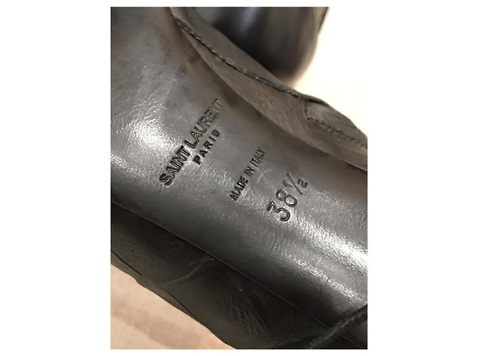 SAINT LAURENT Botines T.EU 38.5 Cuero Negro - vista 3