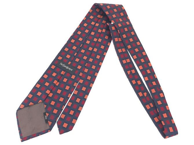 Cravatta in seta Yves Saint Laurent Rosso - vista 4