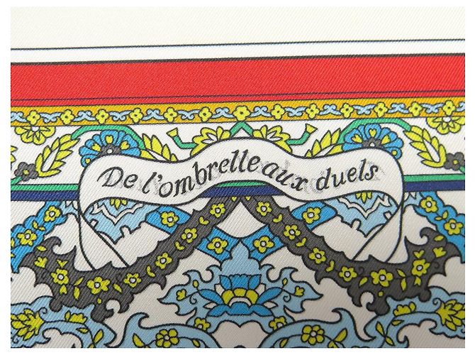 Hermès NOVE LENÇOS HERMES DA SOMBRINHA AO DUEL QUADRADO 90 DUPLO LADO + CAIXA DE LENÇO Branco - vista 6