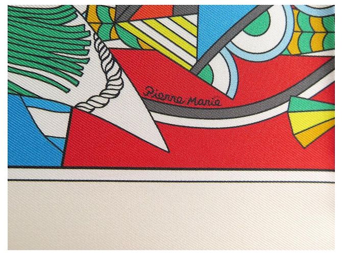 Hermès NOVE LENÇOS HERMES DA SOMBRINHA AO DUEL QUADRADO 90 DUPLO LADO + CAIXA DE LENÇO Branco - vista 7