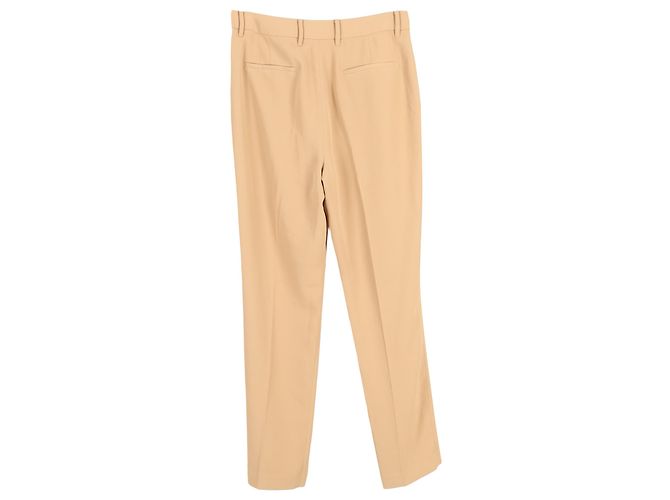 Pantalones plisados Iris & Ink en algodón beige - vista 2