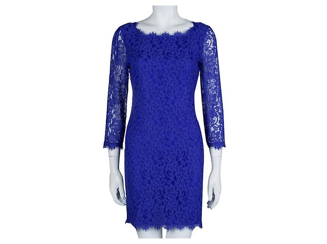 Diane Von Furstenberg Vestido de encaje Zarita de DvF en azul celeste - vista 2