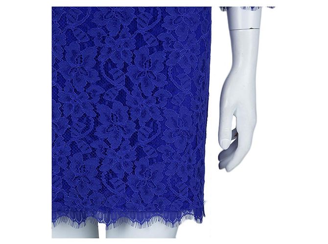 Diane Von Furstenberg Vestido de encaje Zarita de DvF en azul celeste - vista 4