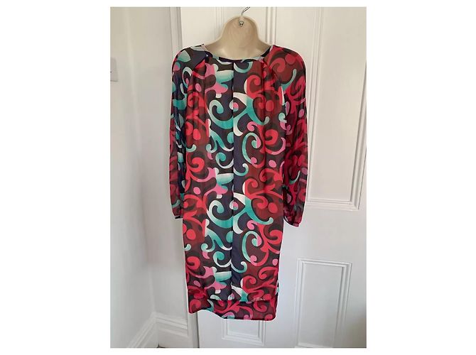 Diane Von Furstenberg Vestido de gasa de seda Eribec de DvF con estampado en espiral Multicolor - vista 2