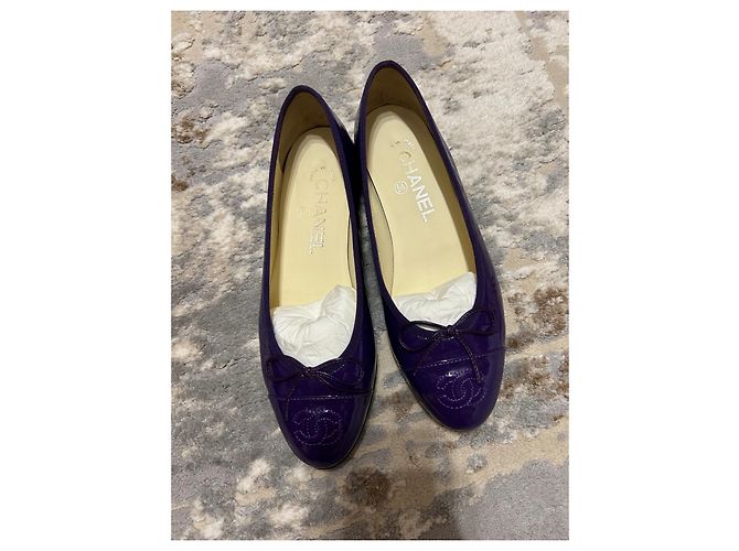 Cambon Bailarinas Chanel talla 36 Morado oscuro - vista 4