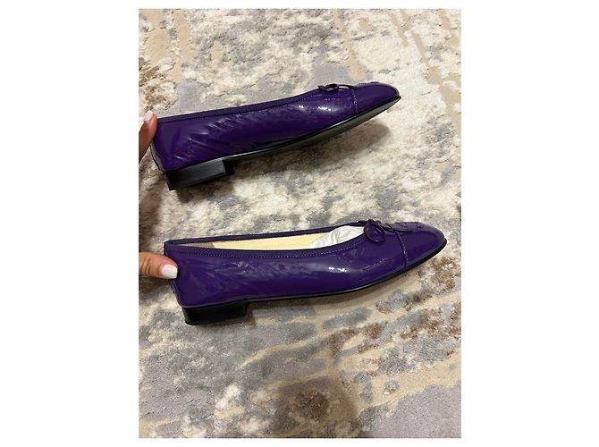 Cambon Bailarinas Chanel talla 36 Morado oscuro - vista 5