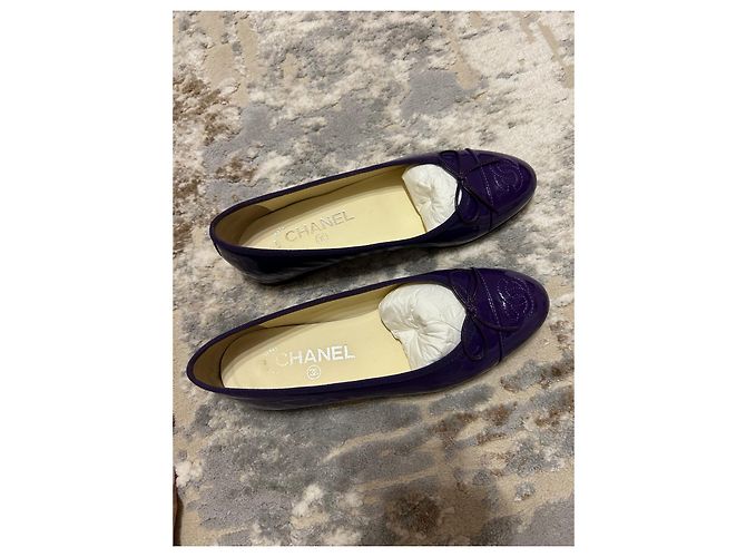 Cambon Bailarinas Chanel talla 36 Morado oscuro - vista 6