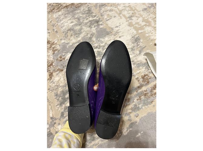Cambon Bailarinas Chanel talla 36 Morado oscuro - vista 7