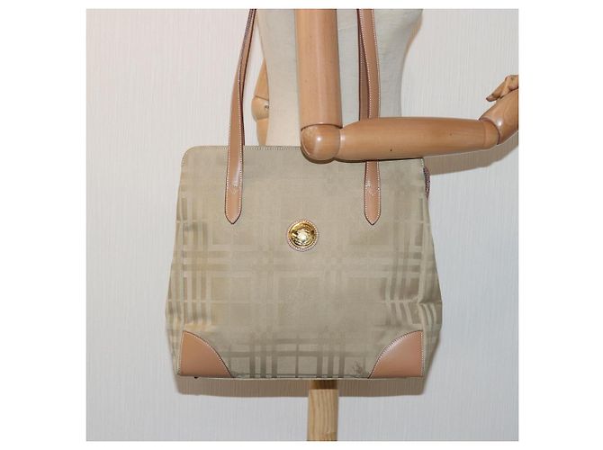 Autre Marque Borsa a Spalla Burberrys Nova Check in Tela Beige Auth yk13997 - vista 21